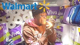 HOTBOXING A TOILET PARER FORT AT WALMART! (MUST WATCH)
