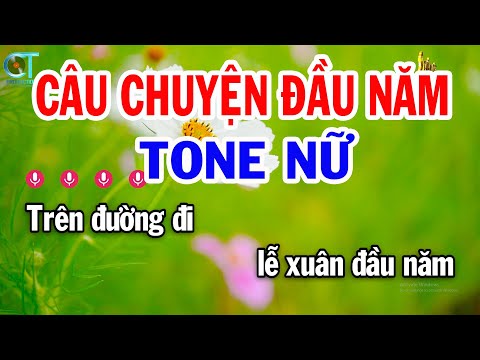 Karaoke Câu Chuyện Đầu Năm Tone Nữ ( Em ) Nhạc Tết  Phối Mới 2025 | Karaoke Tuấn Kiệt