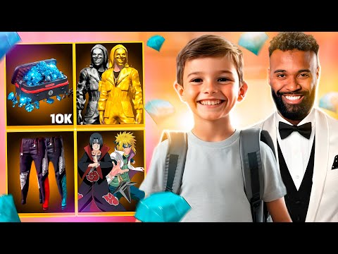 REALIZEI O SONHO DE UM INSCRITO! COMPREI 10.000 MIL DIAMANTES NO FREE FIRE!