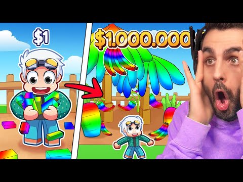 ¡COMENCÉ un JARDÍN SOLO con SUPER SEMILLAS en GROW A GARDEN! 😱🌈