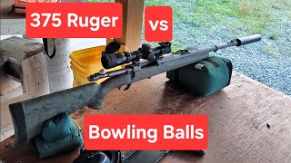 .375 Ruger vs Bowling Balls
