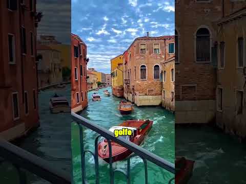 La ville italienne de Venise, la ville inondée sans route ni voiture.
