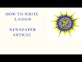 Writing Articles and Their Elements