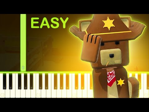 Sheriff Bear | SUPER BEAR ADVENTURE - EASY Piano Tutorial