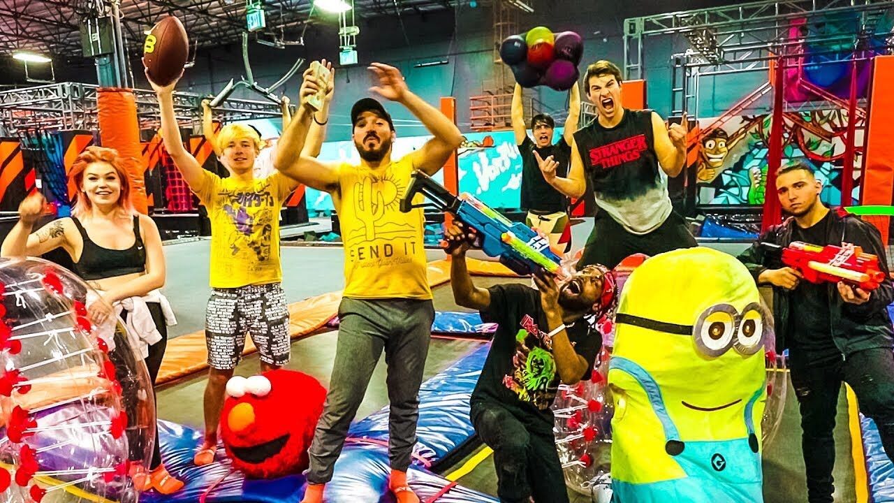 OVERNIGHT AT TRAMPOLINE PARK (WINNING TEAM GETS 10, 000)