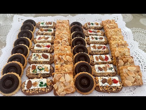 Galletas variadas con la misma masa para el Eid / receta fácil y rica.