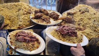 Kabuli Beef Pulao - Shinwari Restaurant | Monster Nalli Chawal | Peshawari Pulao | Huge Afghani Rice