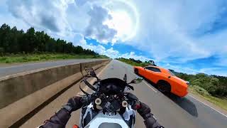 acelerada cbr600 vs dodge charger (hornet carenada)
