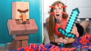 Nerf War: EPIC Villager Battle | Nerf meets Minecraft