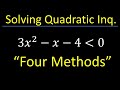 Methods for Solving Quadratic Inequalities