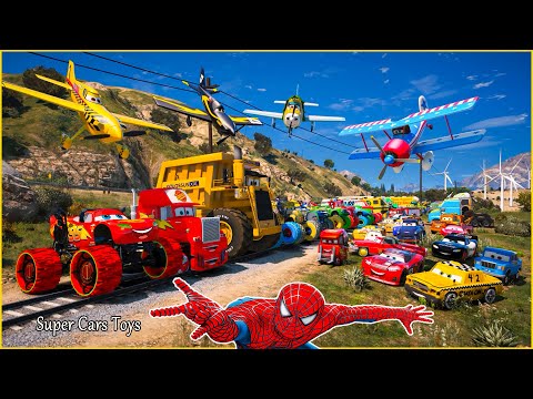 GTAV Spider Man 2, Deadpool & Wolverine, Captain America: Brave New World Cars Crazy McQueen Friends