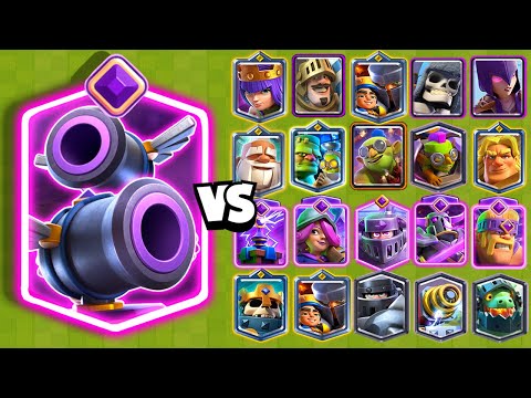 DOBLE CAÑON EVOLUCIONADO vs TODAS LAS CARTAS | Clash Royale