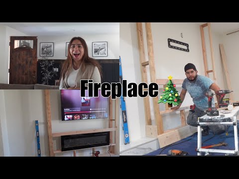 MY LIVING ROOM TRANSFORMATION 😱| DIY FIREPLACE 🎄🔥🔥