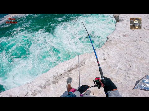 ¡INESPERADO ATAQUE! Casi pierdo la caña pescando cabinzas con sabiki 😱