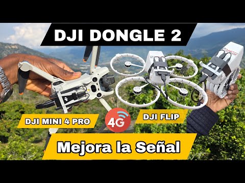 DJI DONGLE 2- Compatible con DJI MINI 4 PRO y DJI FLIP, Mejora la señal- Test en Español