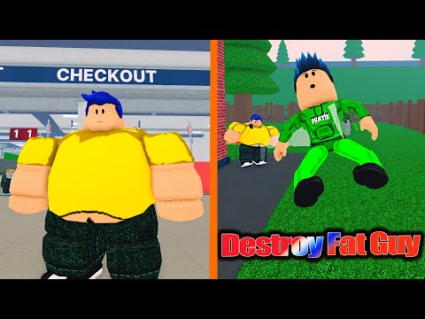 İRİ ŞİŞKO ÇOCUK BİZİ OKULDA DÖVDÜ !!! | ROBLOX DESTROY FAT GUY