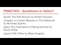 Punctuating Titles and Works