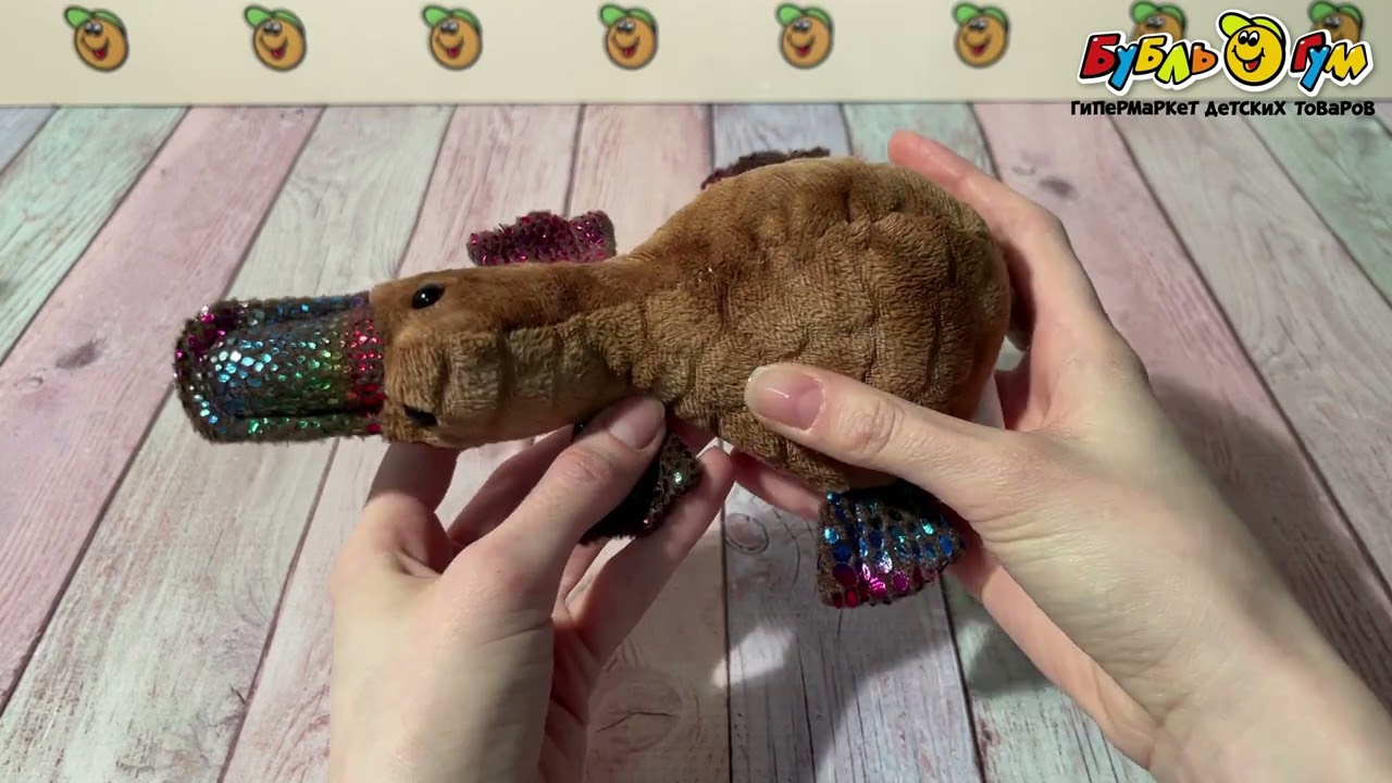 Игрушка мягконабивная Утконос 25см - видео