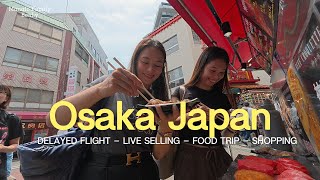 Osaka Japan live selling food trip shopping | Manalo family