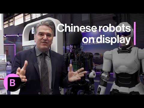 YouTube video thumbnail: Robots, AI Take Over Mobile World Congress in Shanghai