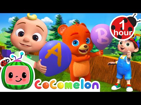 Up, Up, and Alphabet! JJ’s Sky High Fun! 🔠🎈☁️ | COCOMELON ANIMALS 🍉 | Old MacDonald's Farm