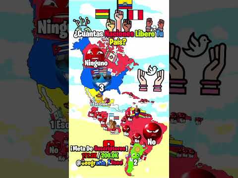 ¿Cuantas Naciones Liberó Tu País Americano? #mapas #country #countryballs