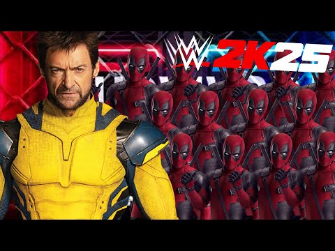 1 WOLVERINE vs 100 DEADPOOLS in WWE 2K25 HARDEST EVER Challenge