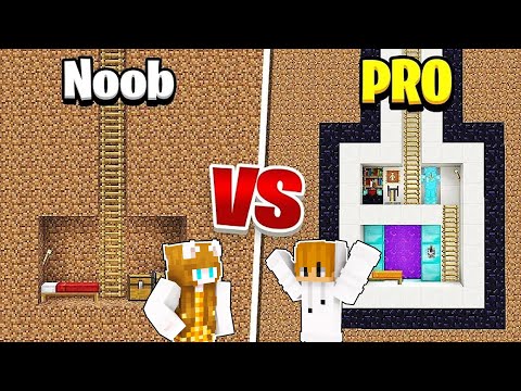 Minecraft NOOB vs PRO: MODERN SECRET BASE BUILD CHALLENGE ( Tagalog )