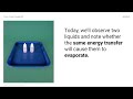 Phase Change and Evaporation Concepts