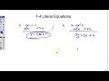 Solving Literal Equations for y