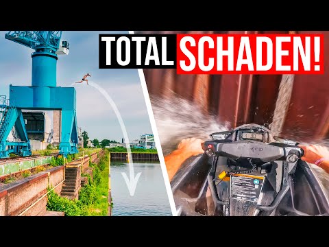 JETSKI mit VOLLGAS in die WAND gecrasht?! | Pures Chaos im Essener Stadthafen!