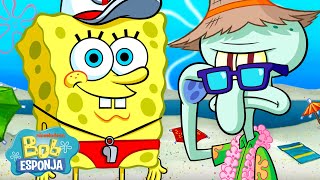 Bob Esponja | SpongeBob dançando na praia por 10 minutos seguidos 🏖️ | Bob Esponja em Português