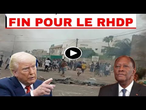 La côte d'ivoire en feu! La chute iminent de Ouattara?des ivoiriens en colère Donald Trump passe