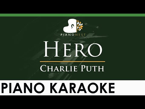 Charlie Puth – Hero – LOWER Key (Piano Karaoke Instrumental)