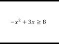 Quadratic Inequalities and Their Solutions
