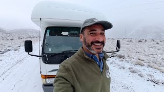Freezing Van camping TRIP In SNOW with Dog