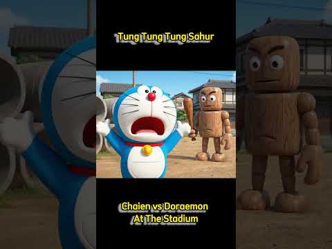 Brainrot Tung Tung Tung Sahur vs Chain Prank Doraemon At The Stadium