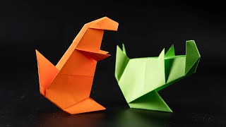 How to make a paper Squirrel - Origami animals