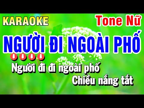 Karaoke Người Đi Ngoài Phố Nhạc Sống Tone Nữ | Beat Huỳnh Anh