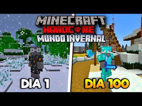 SOBREVIVÍ 100 Días en un MUNDO INVERNAL en Minecraft HARDCORE