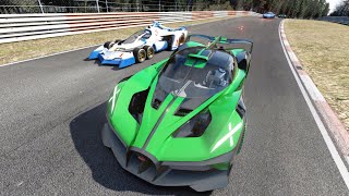 Cyber Formula Asurada AKF-0/G vs Bugatti Bolide vsKoenigsegg Jesko at Nordschleife