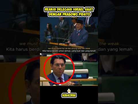 Pidato Prabowo di depan delegasi Israel🔥 #shortvideo #news #viral #prabowo #pbb #israel #indonesia