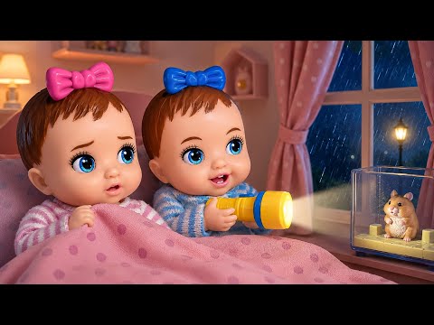 Twin Baby Dolls Sleep Alone for the First Time🌙 | Night Routine | Barbie Doll Family | 루아 루비 첫 잠자기