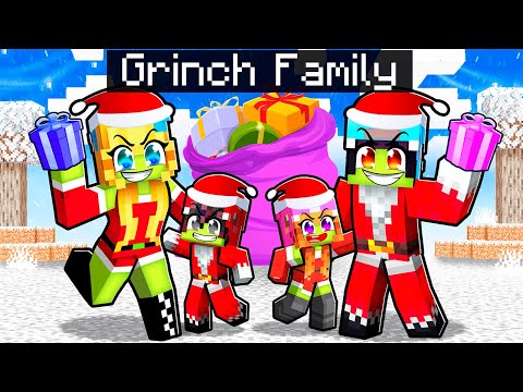 Having a GRINCH FAMILY In Minecraft!