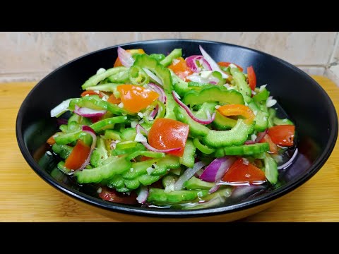 HEALTHY AND QUICK SALAD! VERY SIMPLE, EASY AND DELICIOUS! #ensaladangampalaya