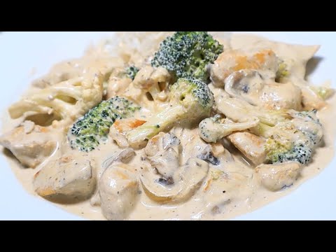 DELICIOSO POLLO EN CREMA DE CHAMPIÑONES DELICIOSO Y FACIL | IRIS COCINABLOG