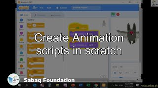 Create Animation scripts in scratch