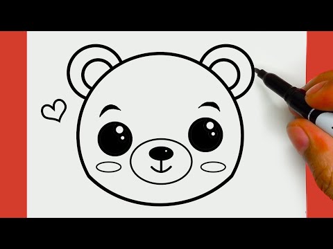 HOW TO DRAW A CUTE TEDDY BEAR, STEP BY STEP, DRAW Cute things