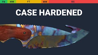 Gut Knife Case Hardened Wear Preview