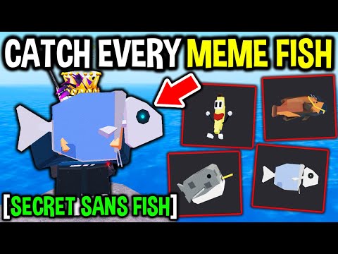 CATCHING EVERY SECRET MEME FISH UNDER 1 HOUR in Roblox Fisch..